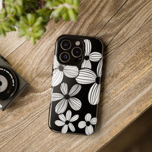 Load image into Gallery viewer, Black Floral Phone Case