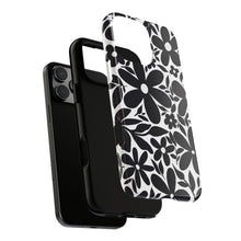 Load image into Gallery viewer, Black and White Floral Phone Case