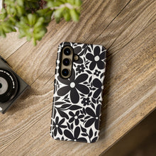 Load image into Gallery viewer, Black and White Floral Phone Case