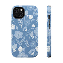 Load image into Gallery viewer, Phone Case - Blue Floral Durable and Cute Magnetic Tough Case