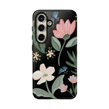 Load image into Gallery viewer, Black Floral Phone Case