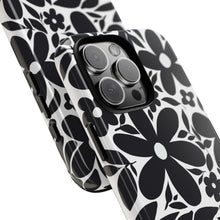 Load image into Gallery viewer, Black and White Floral Phone Case