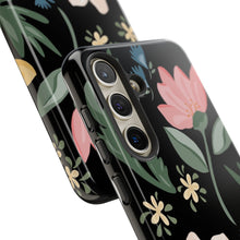Load image into Gallery viewer, Black Floral Phone Case