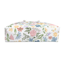 Load image into Gallery viewer, Floral Pastel Weekender Bag — Large Spring Flower Travel Tote