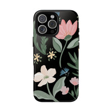 Load image into Gallery viewer, Black Floral Phone Case