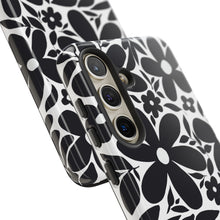Load image into Gallery viewer, Black and White Floral Phone Case