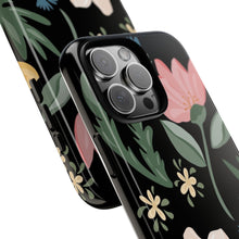 Load image into Gallery viewer, Black Floral Phone Case