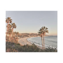 Load image into Gallery viewer, Poster Print Laguna Beach Palm Trees Watercolor Art
