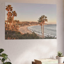 Load image into Gallery viewer, Poster Print Laguna Beach Palm Trees Watercolor Art
