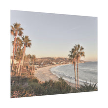 Load image into Gallery viewer, Poster Print Laguna Beach Palm Trees Watercolor Art
