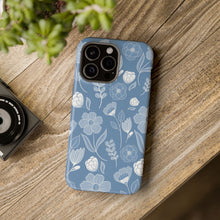 Load image into Gallery viewer, Phone Case - Blue Floral Durable and Cute Magnetic Tough Case
