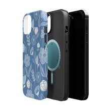Load image into Gallery viewer, Phone Case - Blue Floral Durable and Cute Magnetic Tough Case
