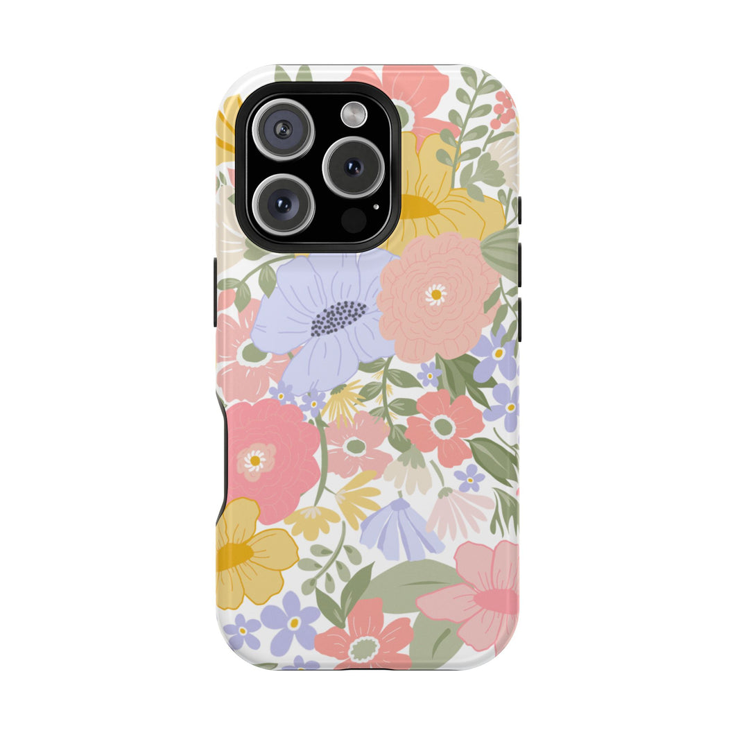 Phone Case - Floral Blooming Designs - Tough Magnetic Case - Mag Safe