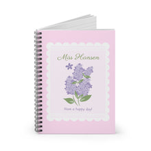 Load image into Gallery viewer, Floral Teacher Notebook - Personalized Spiral Journal for Class Notes, Gift for Teachers, Back to School, Study Guide, Elegant Stationery
