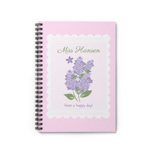 Load image into Gallery viewer, Floral Teacher Notebook - Personalized Spiral Journal for Class Notes, Gift for Teachers, Back to School, Study Guide, Elegant Stationery
