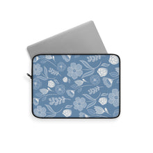 Load image into Gallery viewer, Blue Floral Laptop Sleeve
