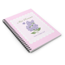 Load image into Gallery viewer, Floral Teacher Notebook - Personalized Spiral Journal for Class Notes, Gift for Teachers, Back to School, Study Guide, Elegant Stationery

