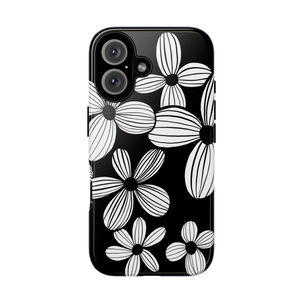 Black Floral Phone Case