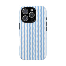 Load image into Gallery viewer, Blue and White Phone Case. Scallop phone case. Tough Phone Case.
