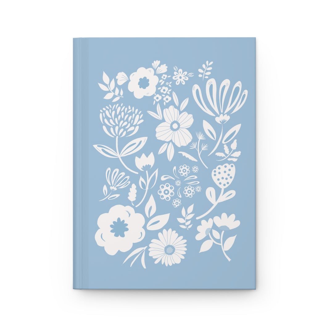 Hardcover Journal - Blue and White Floral